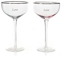 Amore Set of 2 Love Coupe Champagne Glasses