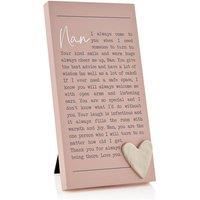 "Nan" Sentimental Moments Message Plaque Freestanding Or Hanging Gift MO111
