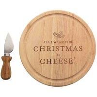All I Want For Christmas Is Cheese' Cheese Board & Spreader