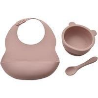 Bambino Silicone Feeding Set£Includes Adjustable Bib Character Bowl & Spoon