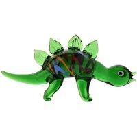 Objets d'art Miniature Glass Figurine - Green Dinosaur