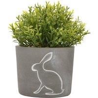 Hestia Artificial Plant in Hare Silhouette Plant Pot