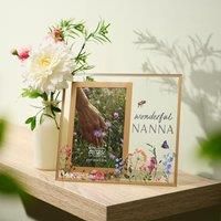 Floral Glass Photo Frame 4/' x 6/' - Nanna