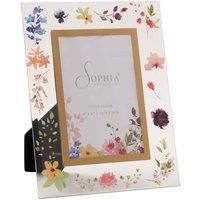 Sophia Floral Glass Photo Frame