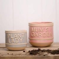 Widdop Set of 2 Ceramic Mum/'s Garden & Plant Lady Planters