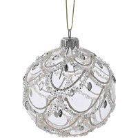 Hand Decorated Glass Bauble - Wave Pattern