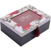 Poinsettia Design Storage Box with 6" x 4" Photo Aperture