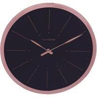 Wall Clock 30cm Round Quartz Silent Sweep Rose Gold Black - Choose Design