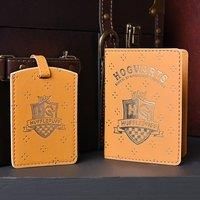 Harry Potter Hogwarts Alumni Hufflepuff House Passport and Luggage Tag Set