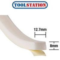 Stormguard Extra Thick Weatherstrip White 10.5m