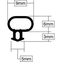6m Black Replacement Rubber UPVC Window/Door Gasket Seal Aids Draught Proofing