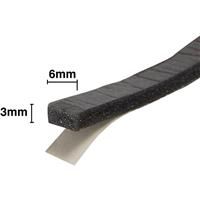 Stormguard Sureseal 3 Self-Adhesive Draught Excluder 15m in Black Foam