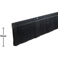 Stormguard Heavy Duty Large Brush Strip 2134mm 2134mm in Black Aluminium