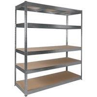 Rb Boss 5 Tier Wood Shelving Kit Galvanised - 1800 x 1600 x 600mm 250kg Udl