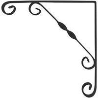 4"x 4", 6"x 6", 8"x 8", 10"x 10" ORNAMENTAL SCROLL BRACKET WHITE / BLACK