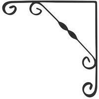 RBUK Ornamental Scroll Bracket Black 200x200mm