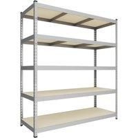 RB Boss Fastlok UDL/GALV 5-Tier Steel Garage Shelving Unit 1600mm x 600mm x 1800mm (253TW)