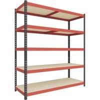 RB Boss Fastlok UDL/PC 5-Tier Steel Garage Shelving Unit 1200mm x 450mm x 1800mm (251TW)