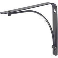 Arc Shelf Brackets Black 230 x 180mm 4 Pack (404VJ)
