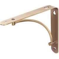 Arc Shelf Brackets Brushed Brass 230mm x 180m 4 Pack (412VJ)