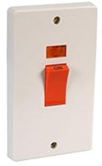 Crabtree 4500/3 Switch 50a DP with Neon