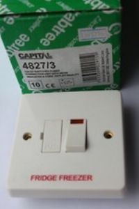 Crabtree 4827/3 white 13A DP fused switched connection unit neon FRIDGE FREEZER