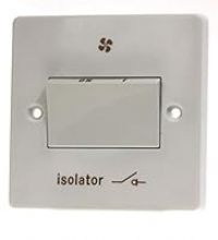 Crabtree 4017/1 Fan Isolator Switch 6A Triple Pole, Standard White, 1