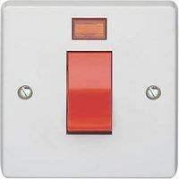 Crabtree Capital 45A 1-Gang DP Cooker Switch White with Neon (98632)