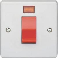 Crabtree Capital 45A 1-Gang DP Cooker Switch White with Neon (98632)