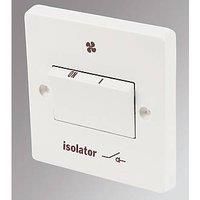 Crabtree Capital 6A 1-Gang 3-Pole Fan Isolator Switch White (51728)
