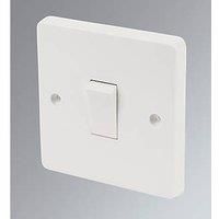 Crabtree Capital 10AX 1-Gang 1-Way Light Switch White (60262)