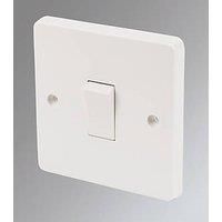 Crabtree Capital 10AX 1-Gang 2-Way Light Switch White (24275)