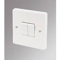 Crabtree Capital 10AX 2-Gang 2-Way Light Switch White (50424)