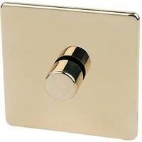 Crabtree Platinum 1-Gang 2-Way Dimmer Switch Polished Brass (78966)