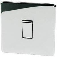 Crabtree Platinum 10AX 1-Gang 2-Way Light Switch Polished Chrome (23910)