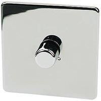 Crabtree Platinum 1-Gang 2-Way Dimmer Switch Polished Chrome (54659)