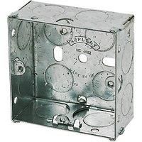 Appleby 1-Gang Galvanised Steel Back Box 47mm (90698)