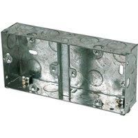 Appleby 1 + 1-Gang Galvanised Steel Knockout Box 35mm (48234)
