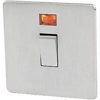 Crabtree Platinum 20A 1-Gang DP Control Switch Satin Chrome with Neon (82087)