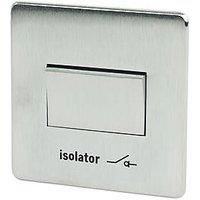 Crabtree Platinum 6A 1-Gang 3-Pole Fan Isolator Switch Satin Chrome (98340)