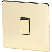 Crabtree Platinum 10AX 1-Gang Intermediate Switch Polished Brass (87473)