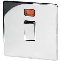 Crabtree Platinum 20A 1-Gang DP Control Switch Polished Chrome with Neon (25676)