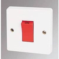 Crabtree Capital 45A 1-Gang DP Cooker Switch White (42524)