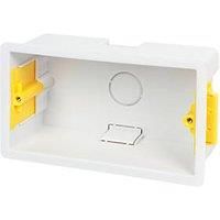 2-Gang Dry Lining Box 47mm Socket Wall Mains (D) - MLA