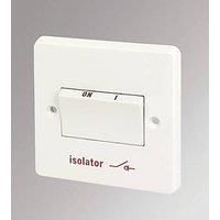 Crabtree Capital 6A 1-Gang 3-Pole Fan Isolator Switch White (79280)