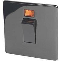 Crabtree Platinum 45A 1-Gang DP Cooker Switch Black Nickel with Neon (8609H)