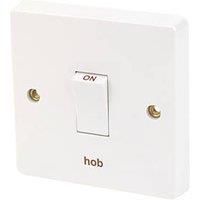 Crabtree Capital 20A 1-Gang DP Hob Switch White (7483J)