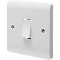 Crabtree Instinct 10AX 1-Gang 1-Way Switch White (950HV)