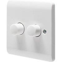 Crabtree Instinct 2-Gang 2-Way LED Dimmer Switch White (291HV)