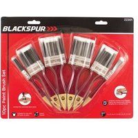 Blackspur 10Pc Paint Brush Set - Synthetic Bristle
